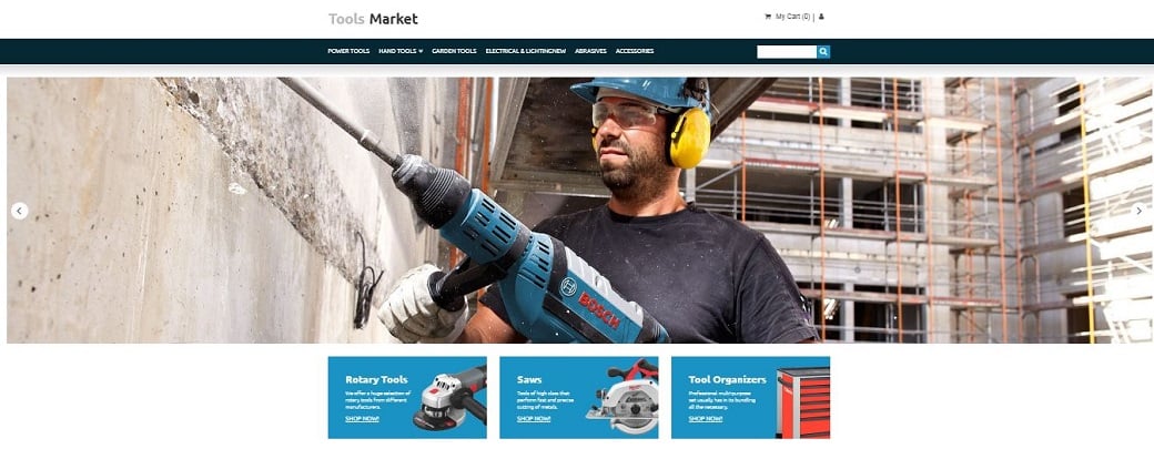 Шаблон Tools Market для магазину інструментів