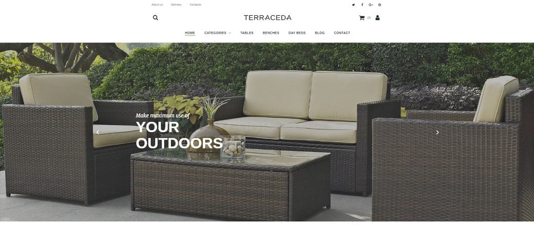 Шаблон інтернет-магазину меблів Terraceda