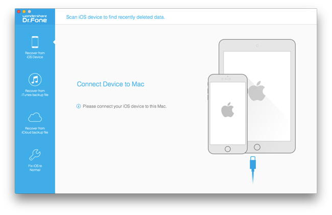Повна назва утиліти iPhone Data Recovery Software Розробник Wondershare Підтримувані ОС Mac OS X 10