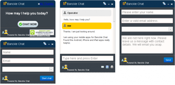 Banckle Chat - ще один плагін, що дозволяє вирішувати різні завдання, пов'язані з виведенням чату на вашому сайті