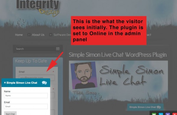 Якщо ви хочете додати панель відео чатів сайту, але вам не потрібні численні додаткові функції, ви можете скористатися простим плагіном Simple Simon Live Chat