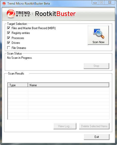 Мета Rootkit Buster - якомога швидше відшукати всі руткіти і знешкодити їх