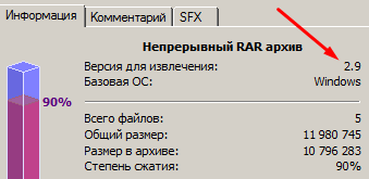 У архіваторі WinRar починаючи з 5-ї версиии з'явився новий формат для стиснення RAR5