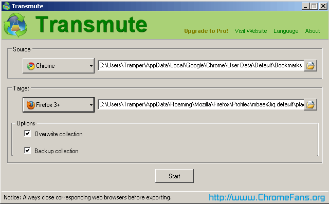 Використовуйте Transmute для синхронізації закладок